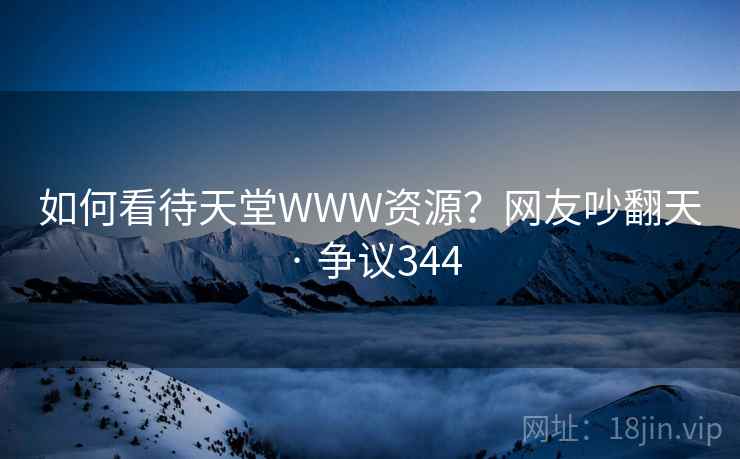 如何看待天堂WWW资源？网友吵翻天 · 争议344  第1张