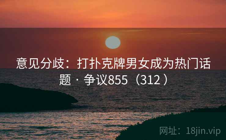 意见分歧:打扑克牌男女成为热门话题 · 争议855(312 )