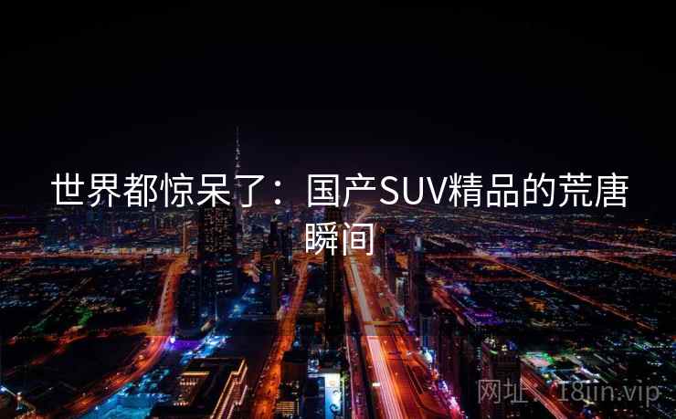 世界都惊呆了:国产SUV精品的荒唐瞬间